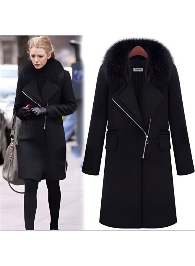 Barbora Winter Fur Cashmere Women's Coat - Image 1